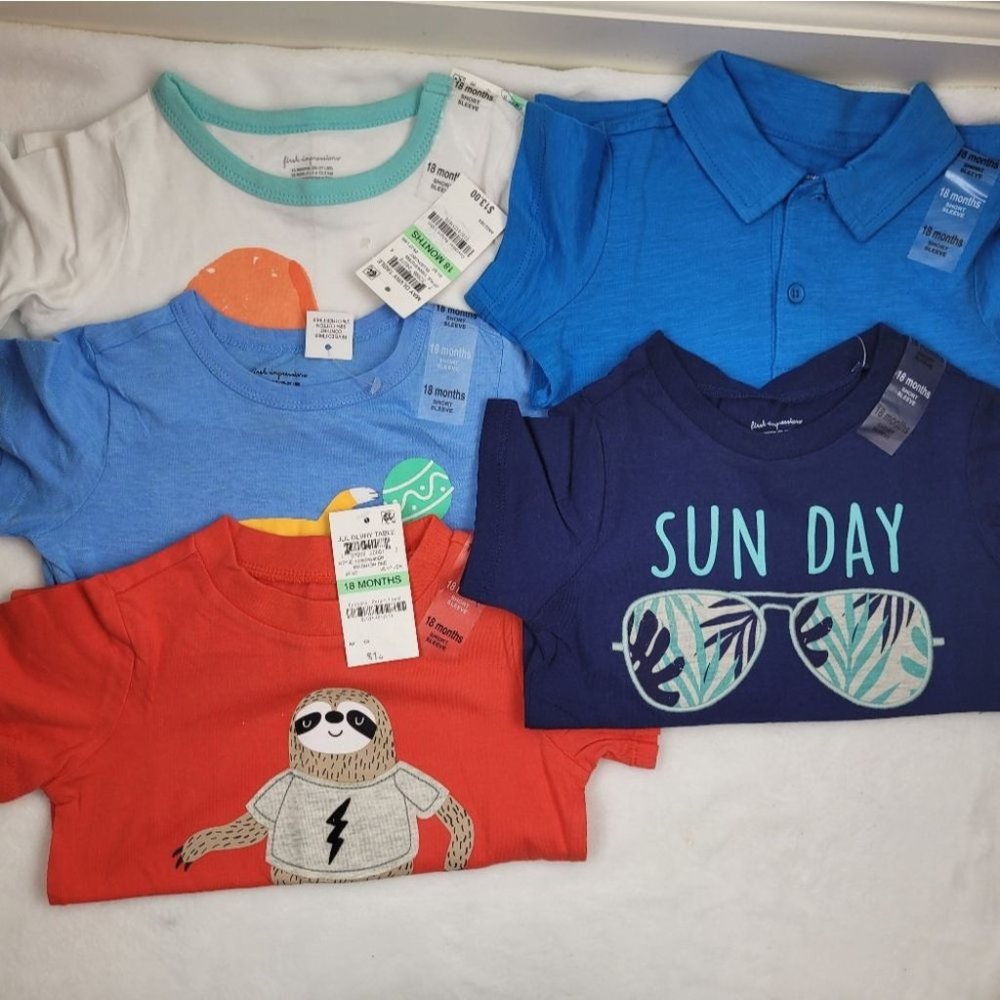 Baby boy Bundle short sleeve shirt,18 M